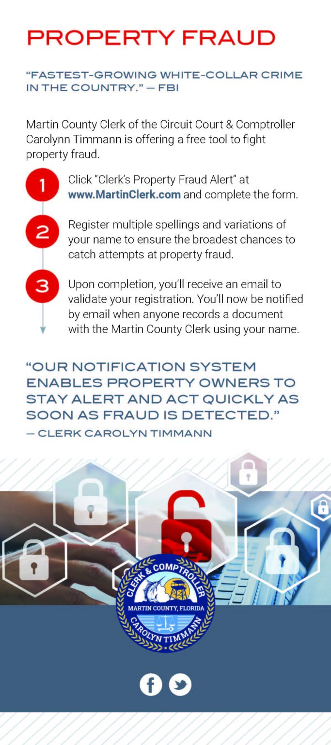 Sign up for Free Property Fraud Alerts Martin County REALTORS® of the